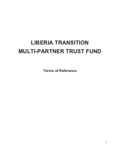 LIBERIA TRANSITION MULTI-PARTNER TRUST FUND Terms of Reference