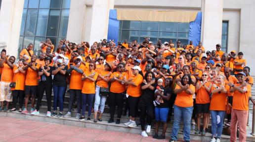 Participants at 16 days of Activism Solidarity Walk held on November 26, 2022