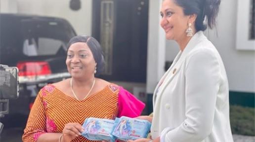 Vice President of Liberia Jewel Howard Taylor alongside UNFPA Liberia Country Rep Ms Bidisha Pillai